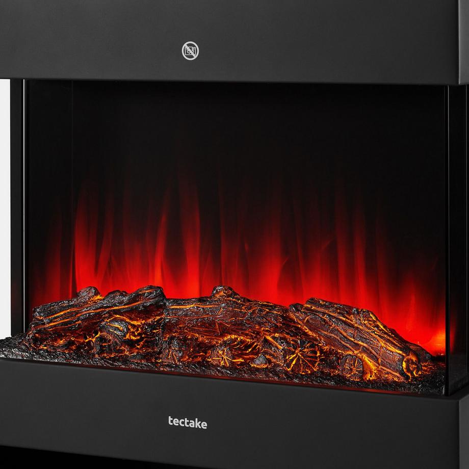Tectake Caminetto elettrico  Leora 2 livelli di potenza: 900 W e 1800 W  