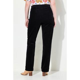 Ulla Popken  Pantalon en velours côtelé Mony, taille confortable, poches zippées 