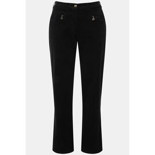 Ulla Popken  Pantalon en velours côtelé Mony, taille confortable, poches zippées 