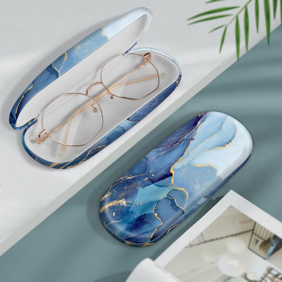 Only-bags.store Tragbares Hartschalen Brillenetui mit Brillenputztuch  