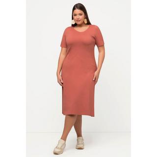 Ulla Popken  Jerseykleid, Quernaht, Halbarm, Biobaumwolle 