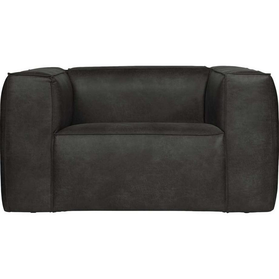 Fauteuil Bean cuir recyclé noir