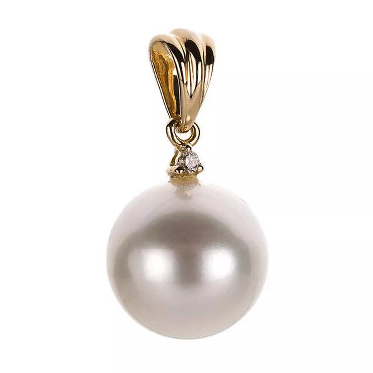 MUAU Schmuck Anhänger 750/18K Gelbgold Diamant 0.01ct.online kaufen MANOR