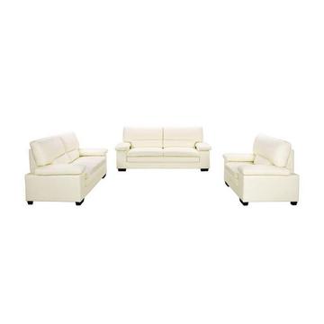 Divano 3+2+1 posti in Pelle di bufalo Avorio - MIMAS II