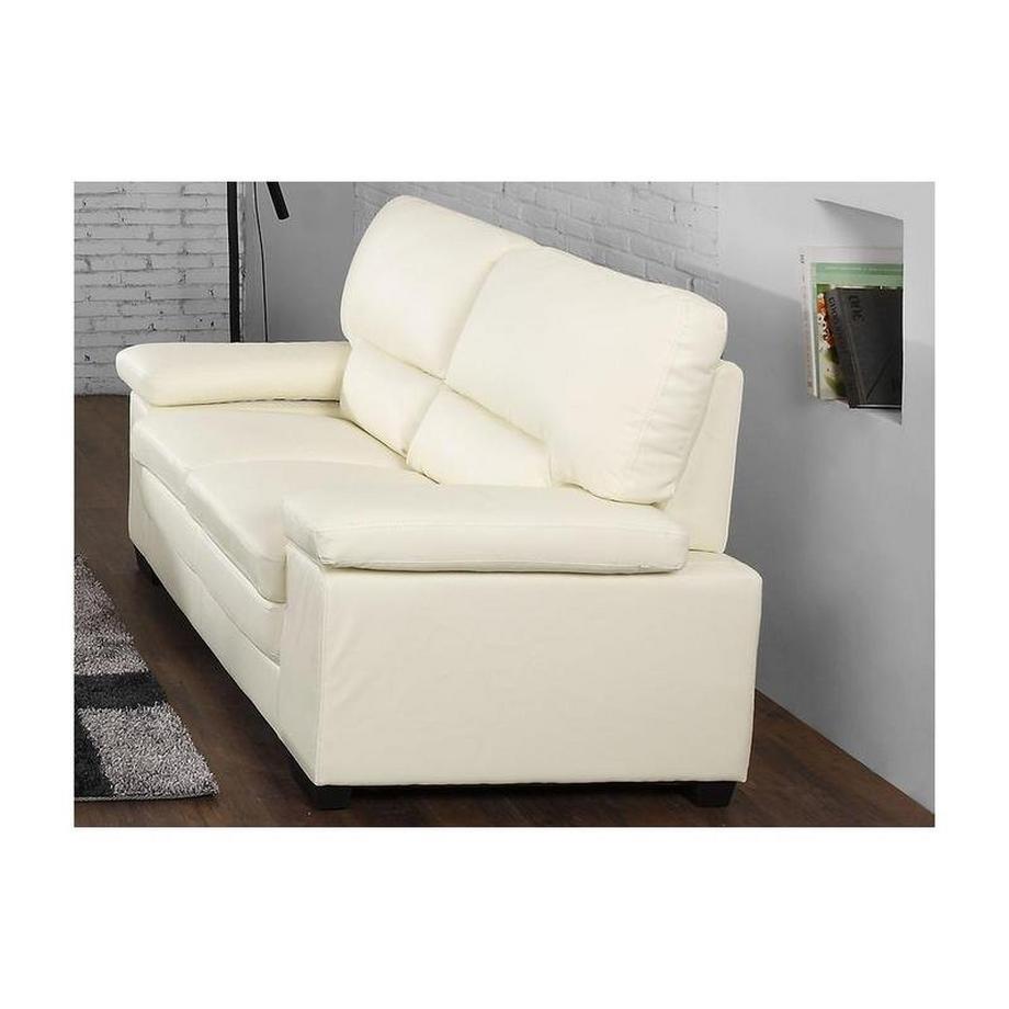 Vente-unique Divano 3+2+1 posti in Pelle di bufalo Avorio - MIMAS II  