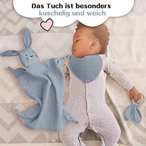 Activity-board  Babygeschenk zur Geburt Junge & Mädchen Babygeschenk-Set - Schmusetuch - Lätzchen - Beißring - 100% 