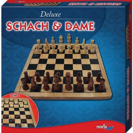 noris  Deluxe Holz - Schach & Dame 