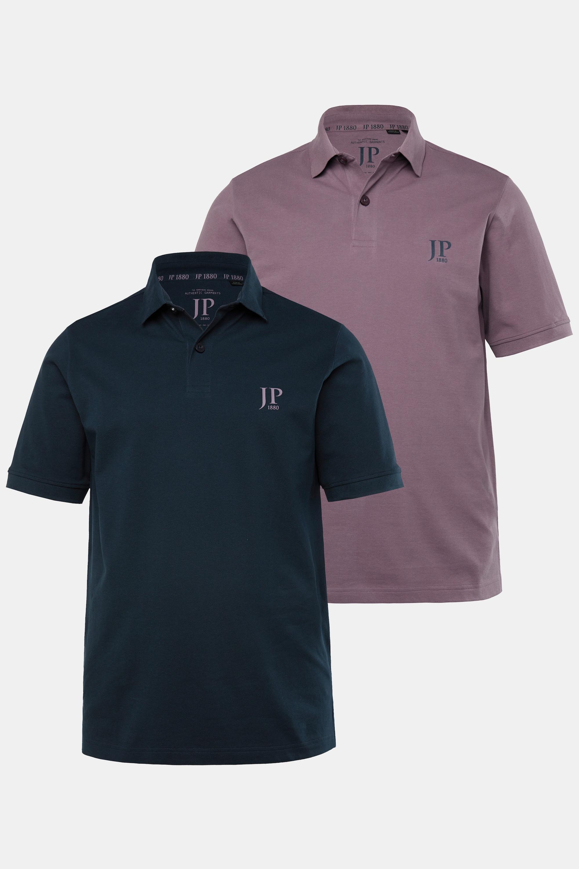 JP1880  Lot de 2 polos collection Basic - maille piquée et coton peigné 