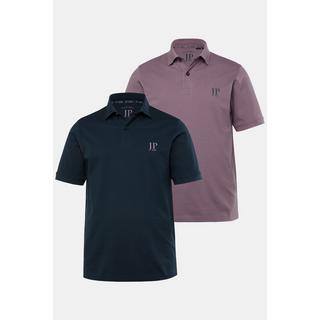 JP1880  Lot de 2 polos collection Basic - maille piquée et coton peigné 