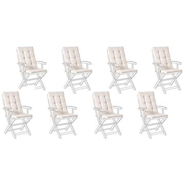 Set di 8 Cuscini Schiena/Seduta en Poliestere Moderno MAUI PREMIUM