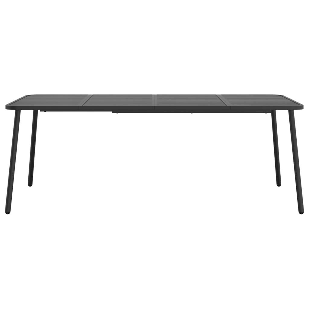 VidaXL Table de jardin acier  