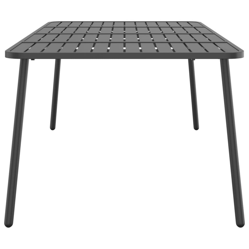 VidaXL Table de jardin acier  