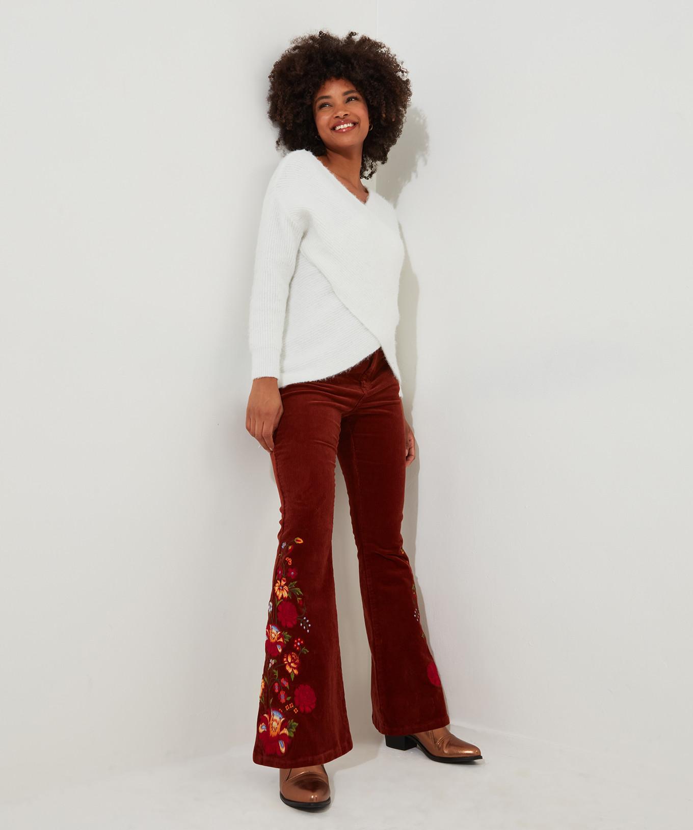 Joe Browns  Pantalon Velours Côtelé Brodé 