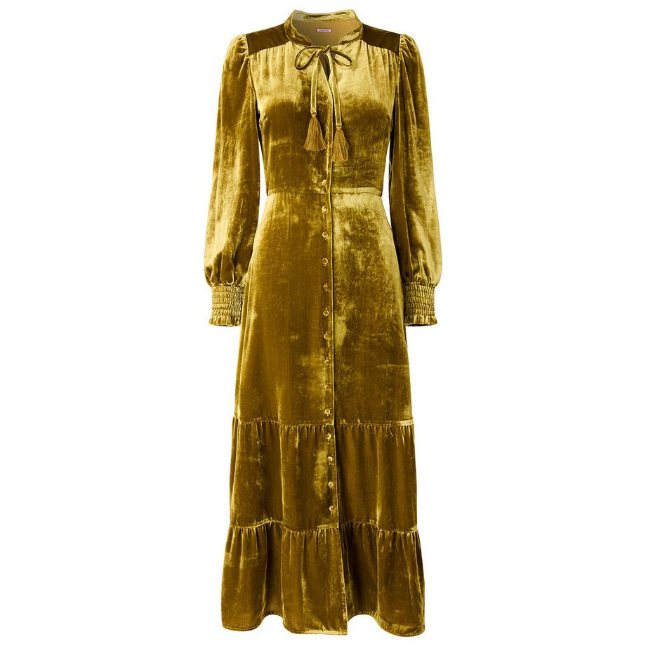 Joe Browns Boho Velourskleid mit Quasten-Halsband  