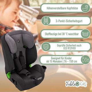 FableKids  Autokindersitz Autositz i-Size Kinderautositz mit Isofix 76-150 cm ECE 
