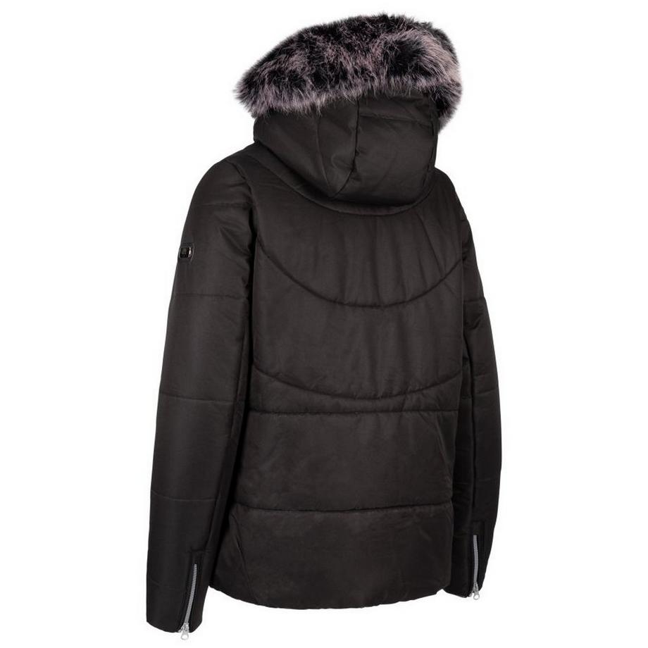 Trespass Giacca imbottita Recap con cappuccio in pelliccia sintetica  