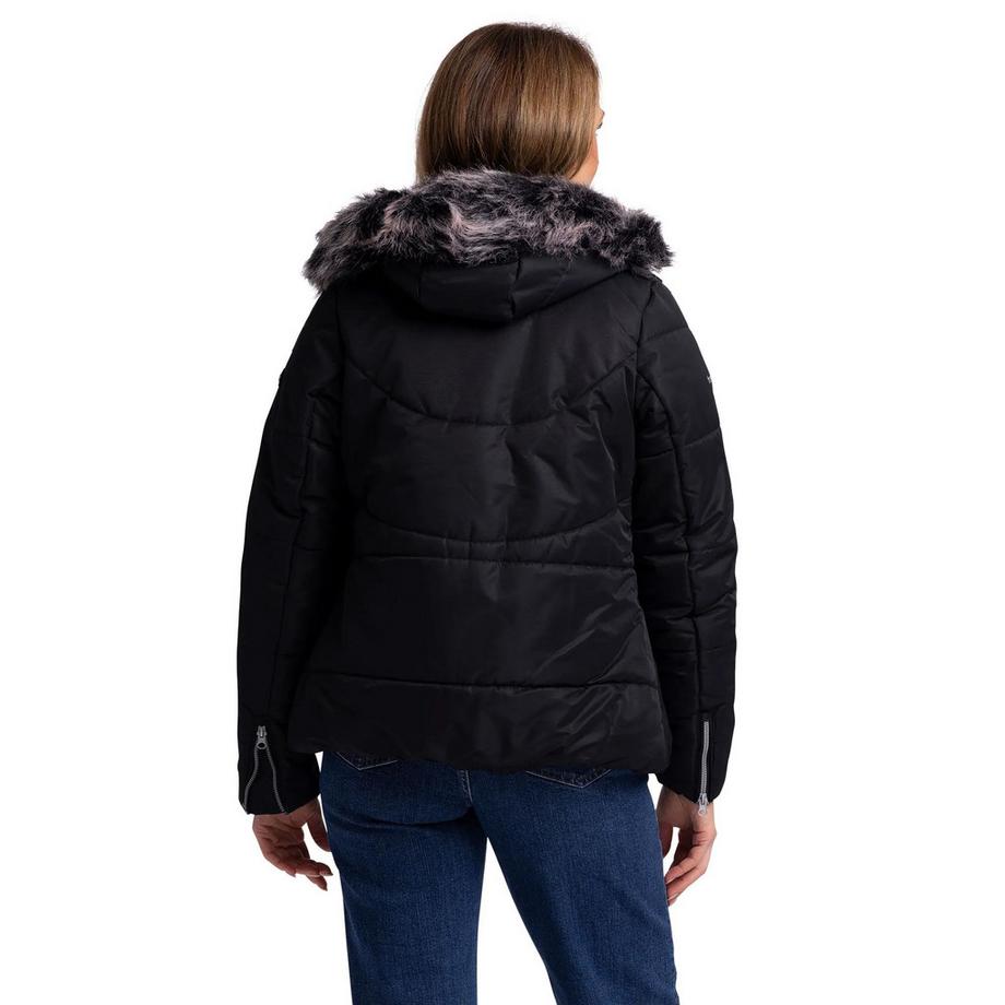 Trespass Giacca imbottita Recap con cappuccio in pelliccia sintetica  