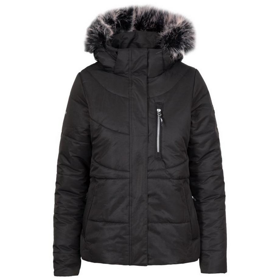 Trespass Giacca imbottita Recap con cappuccio in pelliccia sintetica  