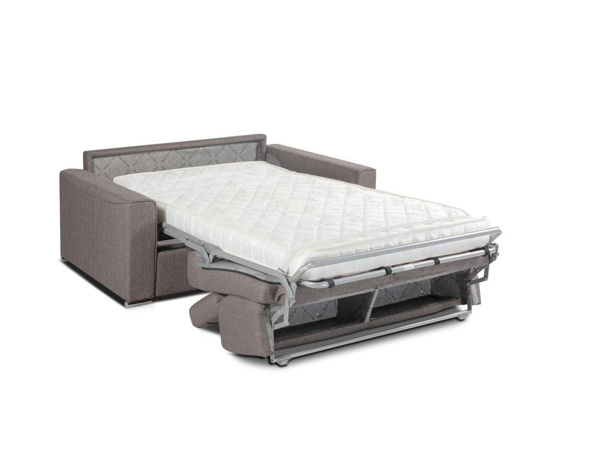 LINEA SOFA Canapé 3 places conible express en tissu VIZIR Violet Couchage à  lattes larges 1Matelas  