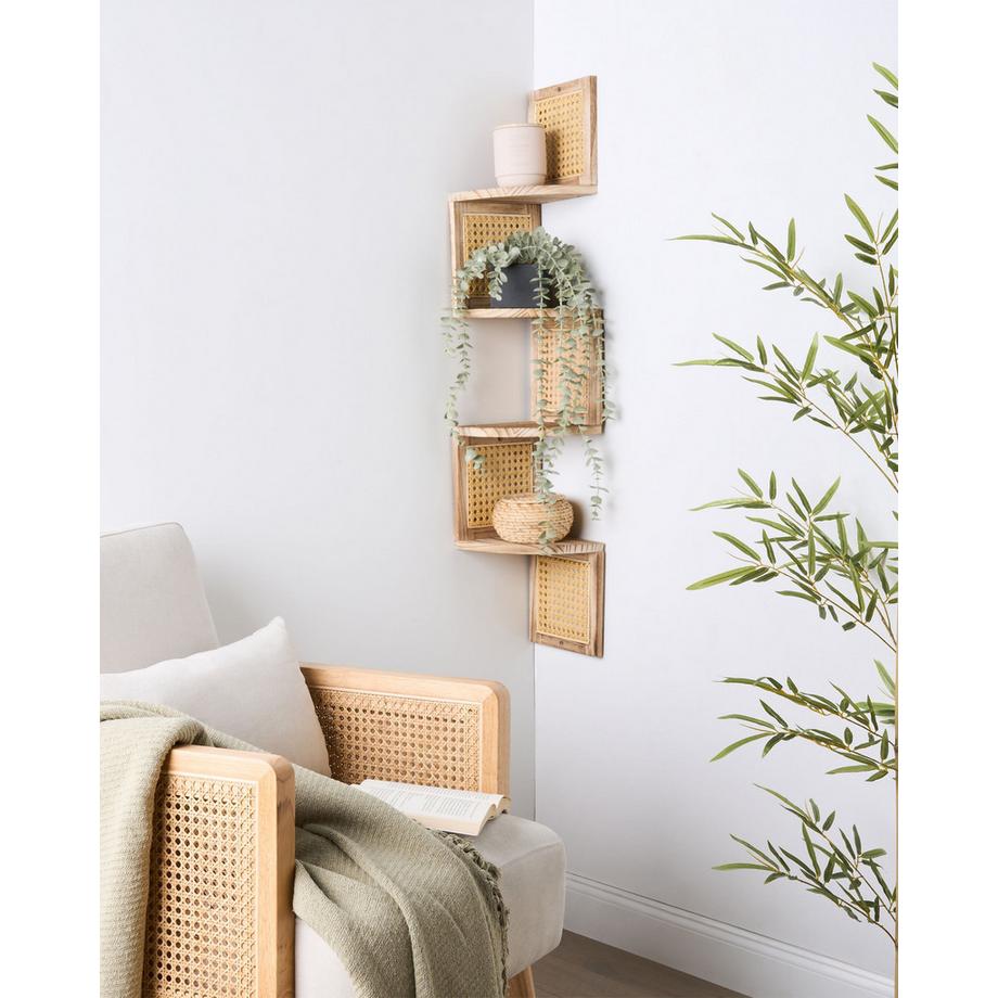 Beliani Étagère à 4 niveaux en Bois de paulownia  ALDER  