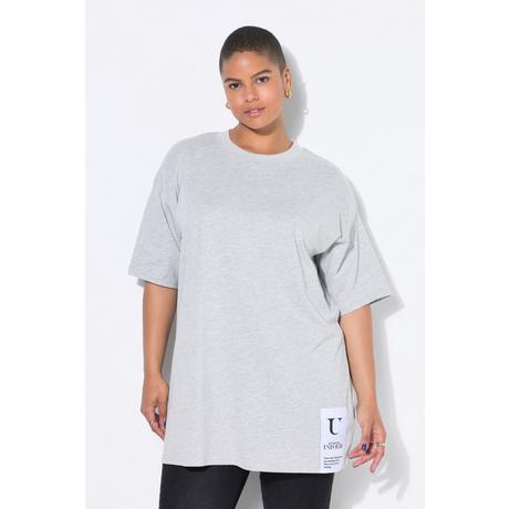 Studio Untold T-Shirt Oversize Manches Courtes avec Patch sur l'Ourlet  