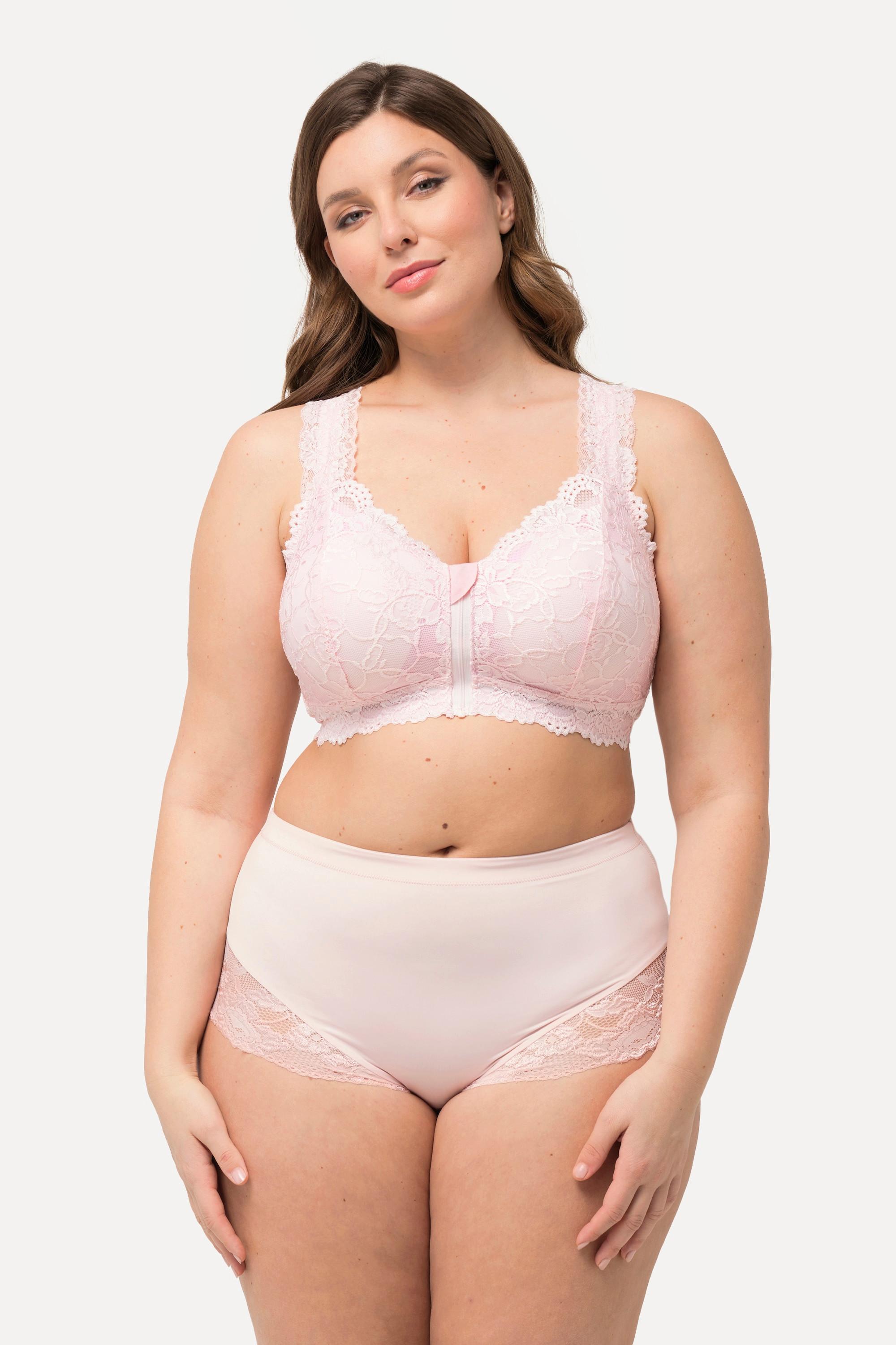 Ulla Popken  Bralette, Spitze, Reißverschluss, ohne Bügel 