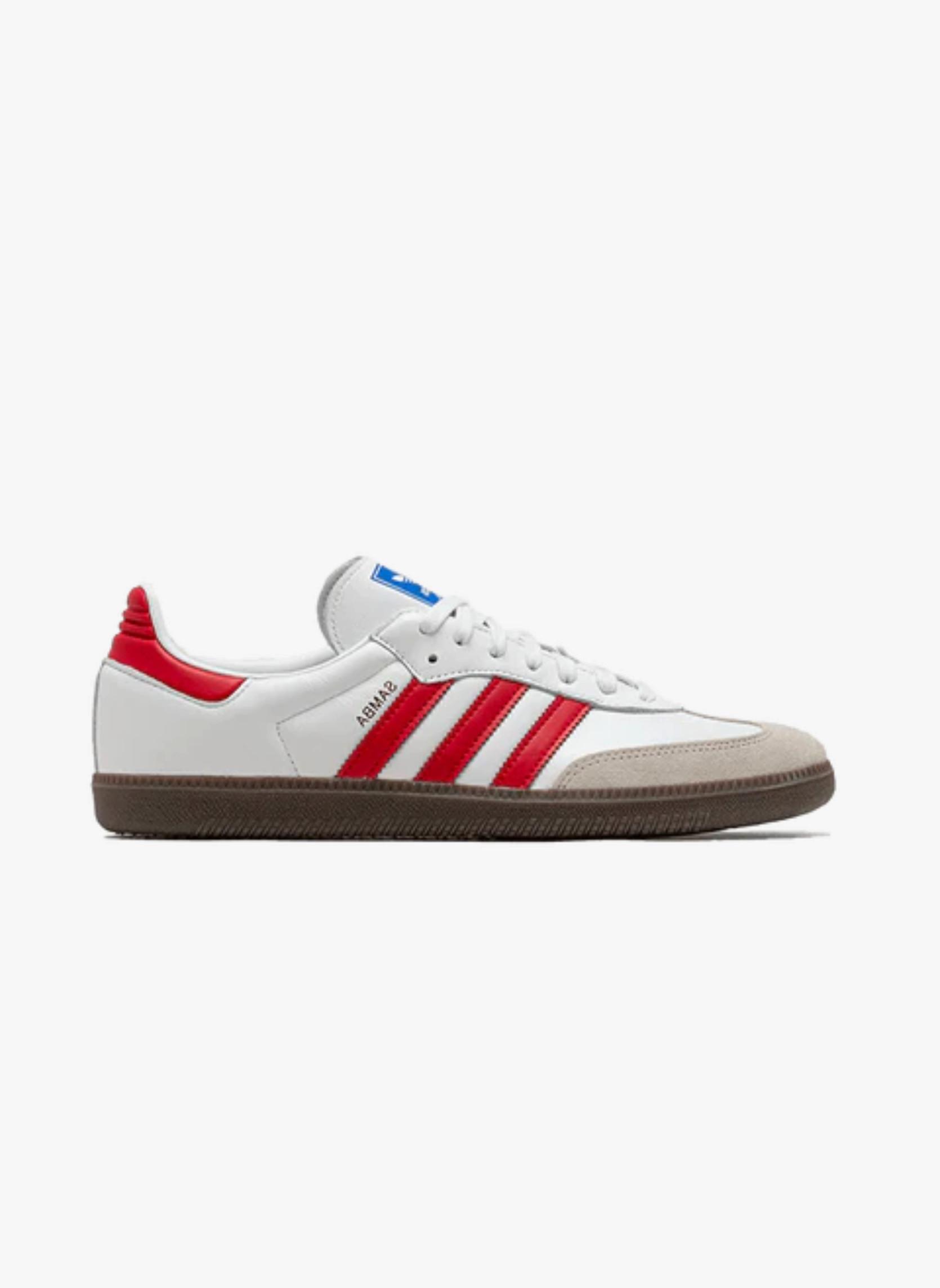 adidas  Samba OG -White Scarlet Red 