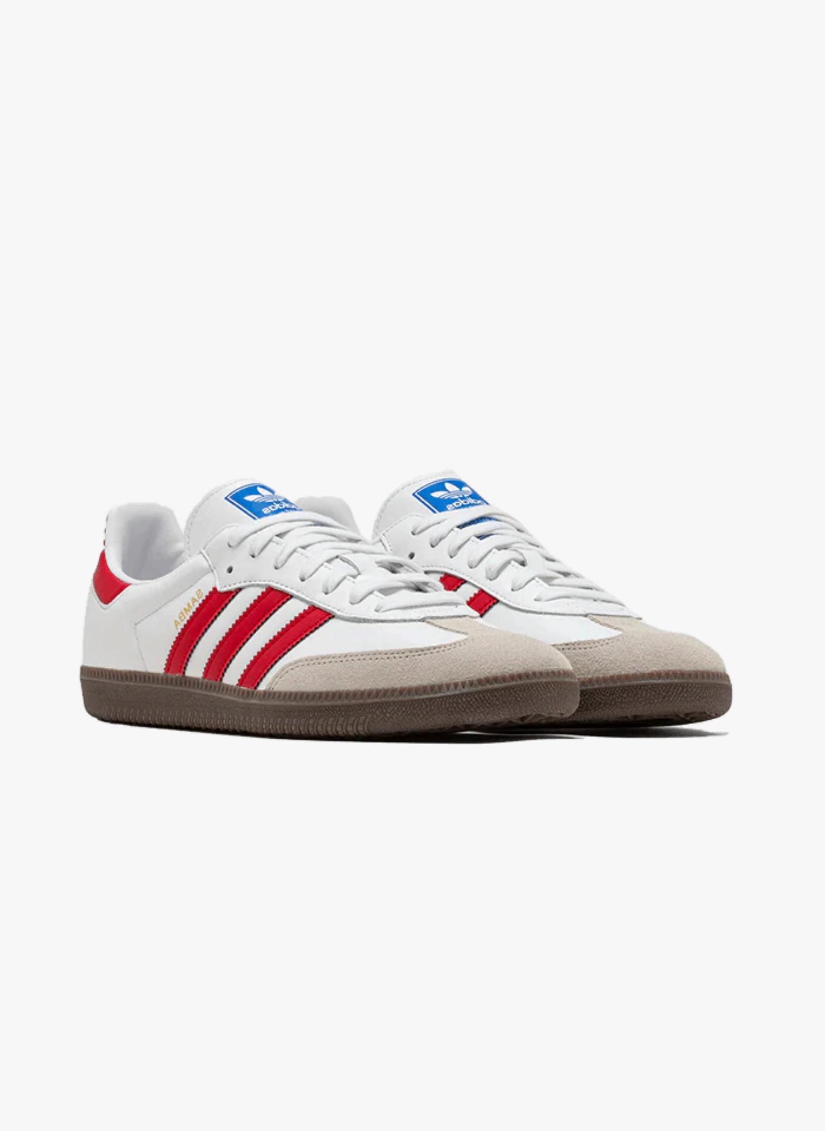 adidas  Samba OG -White Scarlet Red 