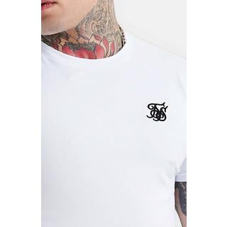 Sik Silk  T-Shirts White Essential Short Sleeve Muscle Fit T-Shirt 