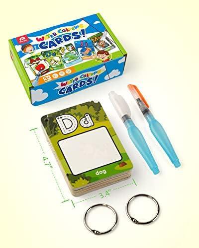 Activity-board  Alphabet Wasser Färbung Karten, Aqua Painting Doddle Flashcards, Zeichnung 26 Buchstaben ABC Worte, pädagogische Lernspielzeug 
