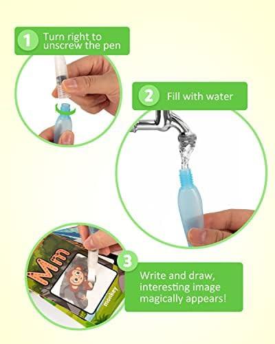 Activity-board  Alphabet Wasser Färbung Karten, Aqua Painting Doddle Flashcards, Zeichnung 26 Buchstaben ABC Worte, pädagogische Lernspielzeug 