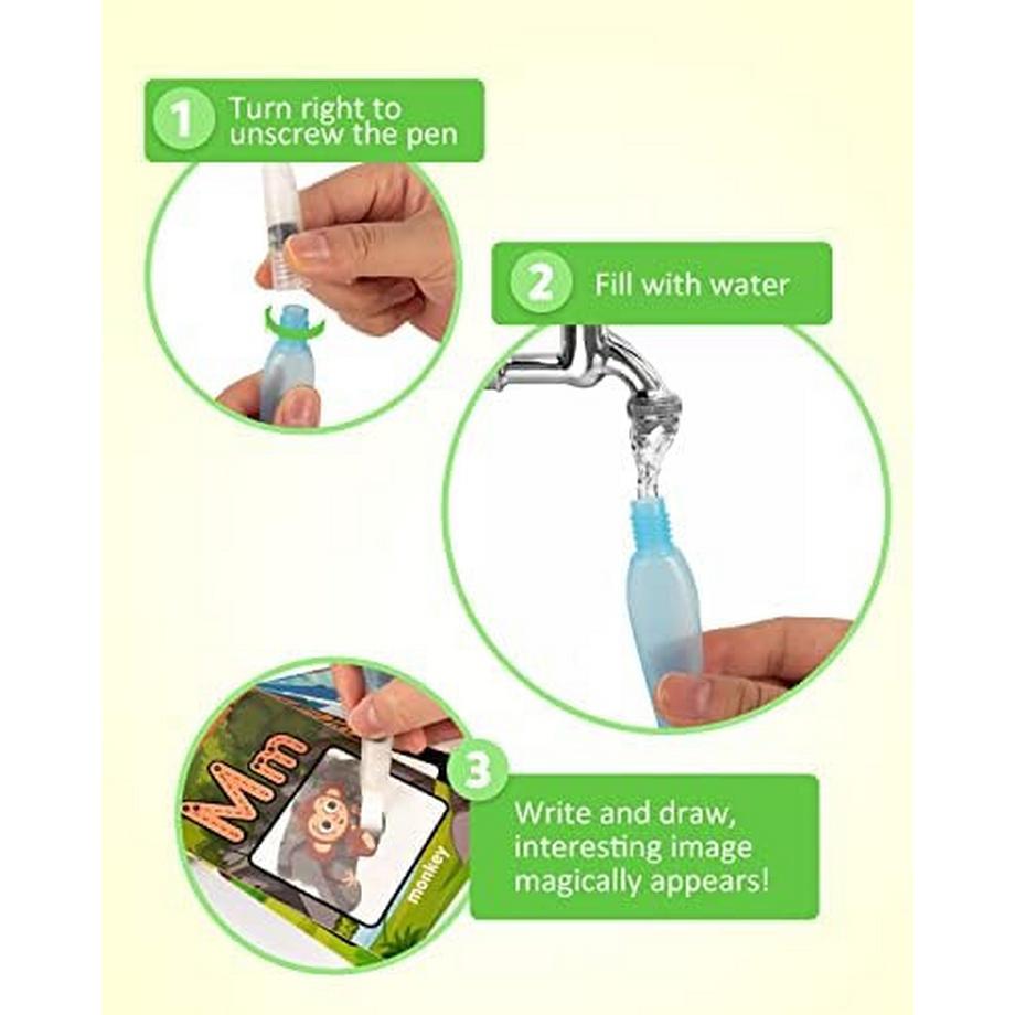 Activity-board  Alphabet Wasser Färbung Karten, Aqua Painting Doddle Flashcards, Zeichnung 26 Buchstaben ABC Worte, pädagogische Lernspielzeug 