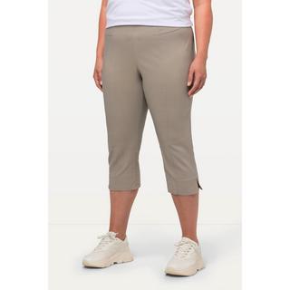 Ulla Popken  Pantaloni Capri di bengalina, estremamente elasticizzati e quasi ingualcibili, con cintura elastica 