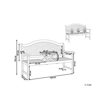 Beliani Banc de jardin en Acacia Traditionnel HILO  