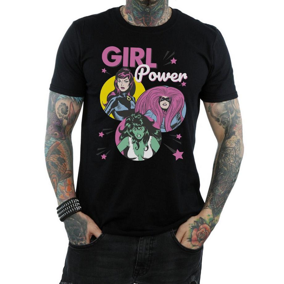 Marvel Comics  Girl Power Maglietta 