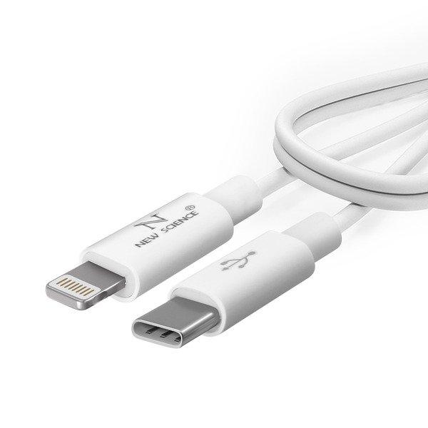 Avizar  Câble USB-C vers Lightning 20W Blanc 