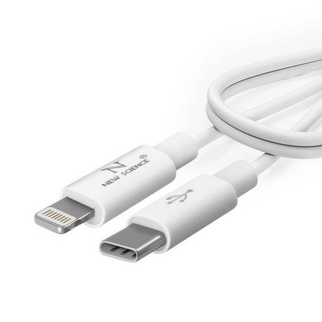 Avizar  Câble USB-C vers Lightning 20W Blanc 