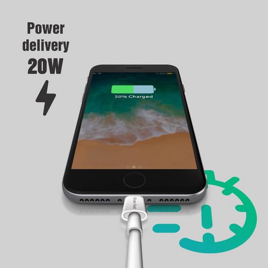 Avizar  Cavo da USB-C a Lightning 20W Bianco 