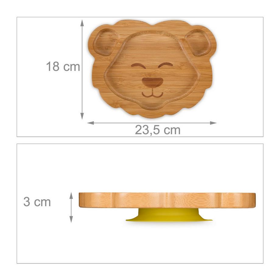 B2X Piatto per bambini con ventosa "Leone"  