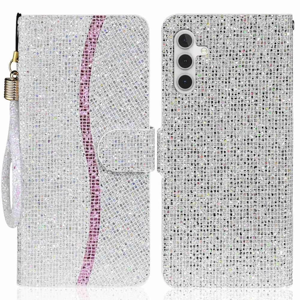 Cover-Discount  Galaxy A14 - Glitter Leder Etui 