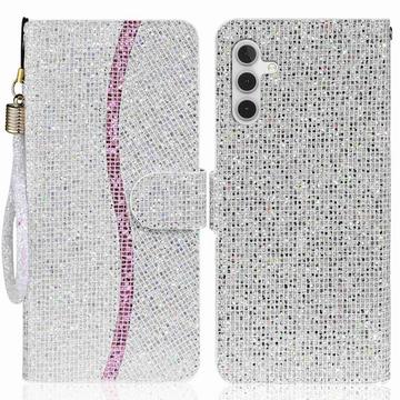 Galaxy A14 - Glitter Leder Etui