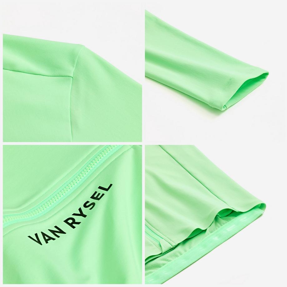 VAN RYSEL  Maillot à manches longues de vélo de route mi-saison unisexe, RCR 2 vert 