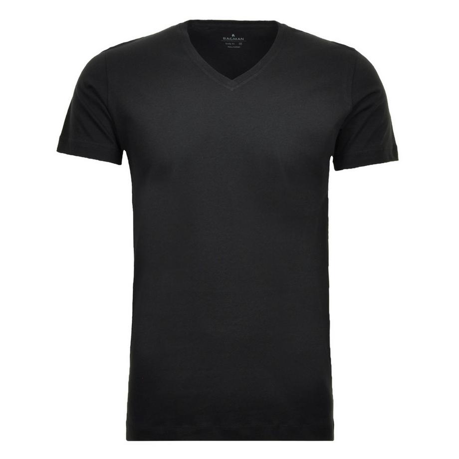 Ragman T-Shirt  2er Pack Bequem sitzend-Body Fit V-Neck T-Shirt 2P  