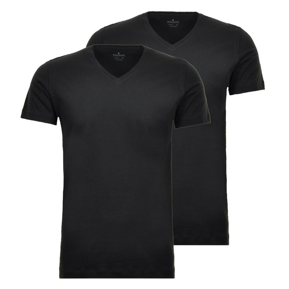 T-Shirt  2er Pack Bequem sitzend-Body Fit V-Neck T-Shirt 2P