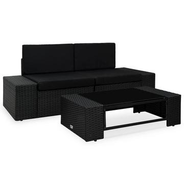 Garten-lounge-set poly-rattan