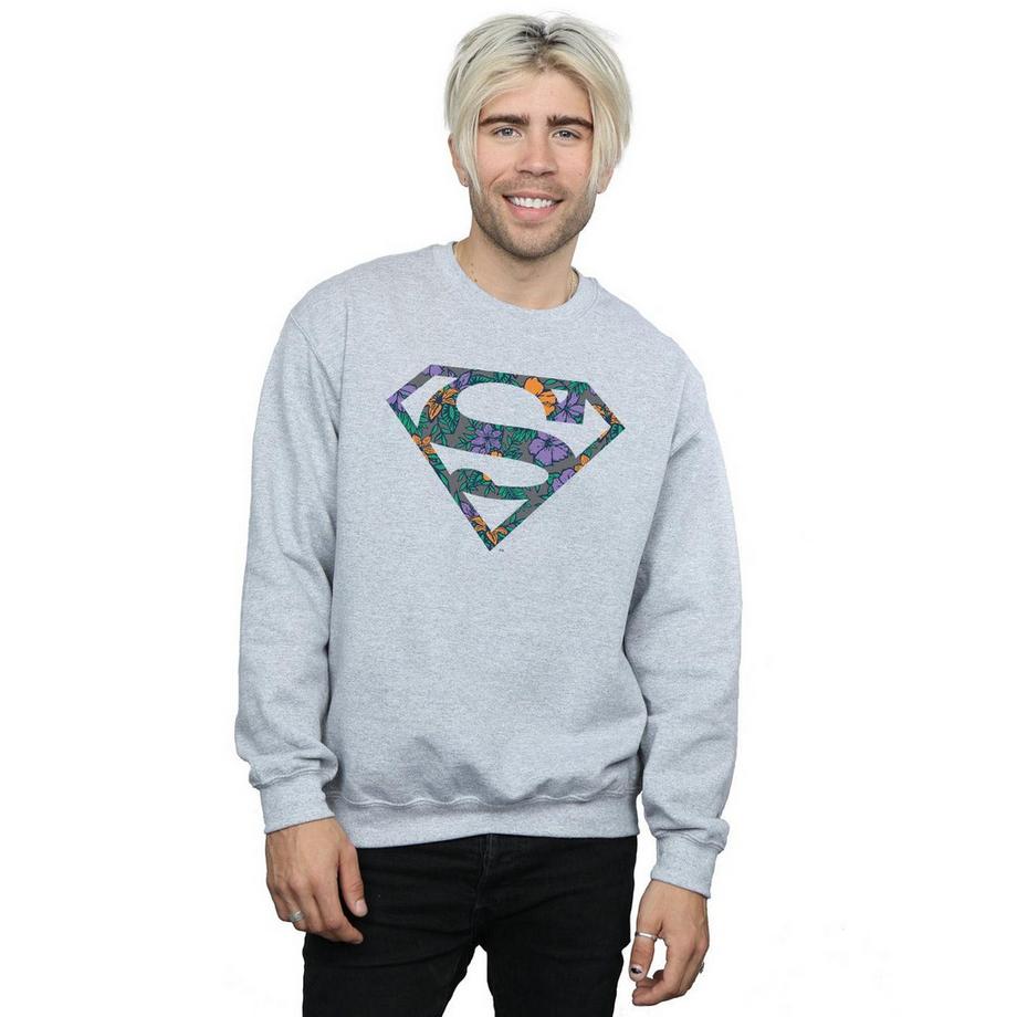DC COMICS Superman Floral Logo Sweatshirt Col Rond  