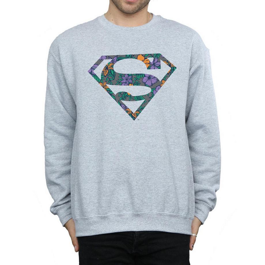 DC COMICS Superman Floral Logo Sweatshirt Col Rond  