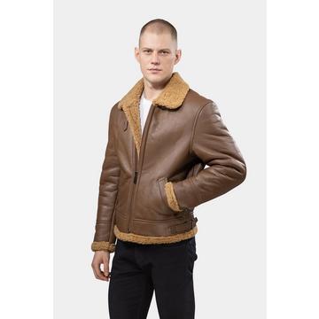 Blouson en cuir Shearling Aviator B3 - Camel