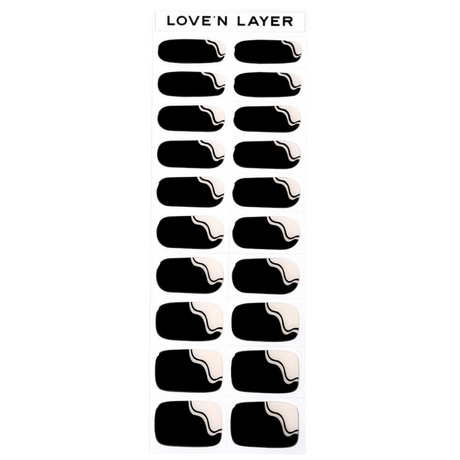 Lovenlayer  Autocollants pour ongles French Swirl Black 