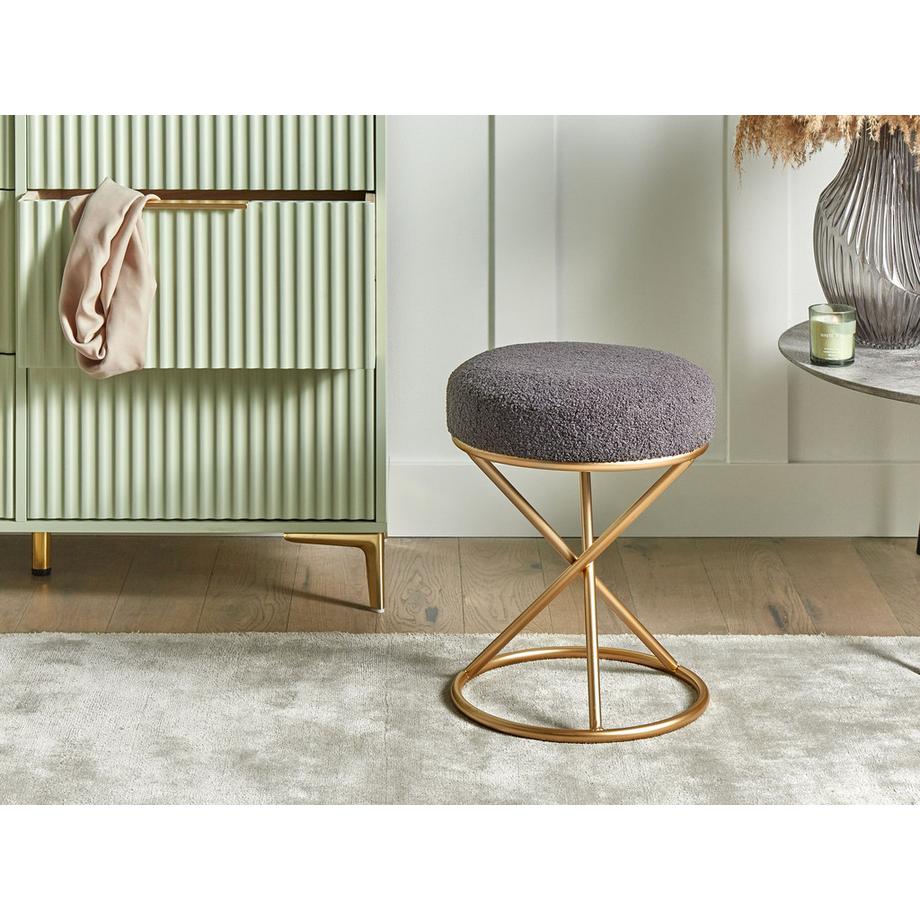 Beliani Repose-pied en Bouclé  PRESHO  